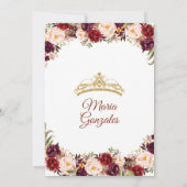 Marsala Aquarelle Quinceanera Invitation (Dos)