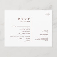 Marsala Automne Floral Navy Menu Choix Carte RSVP
