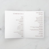 Marsala Autumn Floral | Blush Folded Wedding Programma (Binnen)