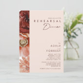 Marsala Autumn Floral | Blush repesial Dinner Kaart (Staand voorkant)