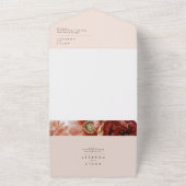 Marsala Autumn Floral | Blush Seal and Send All In One Uitnodiging (Buitenkant)