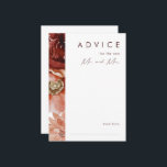 Marsala Autumn Floral | Carte conseil Mariage blan<br><div class="desc">Cette marsala automne fleurie | white mariage conseil card est parfait pour votre simple mariage boho rustique. Le design est composé de fleurs de chute d'aquarelles modernes bordeaux et rousses. Il dégage une agréable sensation d'élégance classique tout en restant bohème. N'hésitez pas à vous customiser et à vous en servir,...</div>