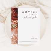 Marsala Autumn Floral | Carte de conseil Mariage d