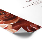 Marsala Autumn Floral | Signature Drinks Bord Poster (Hoek)