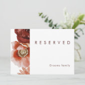 Marsala Autumn Floral | Wit gereserveerd teken (Staand voorkant)