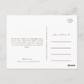 Marsala Autumn Floral | Witte bruiloft Hartelijk d Briefkaart (Achterkant)