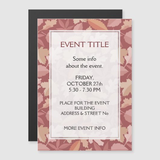 Marsala-bladpatroon (Voorkant / Achterkant)