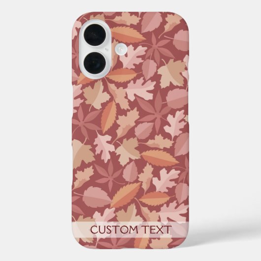 Marsala-bladpatroon Case-Mate iPhone Case (Achterkant)