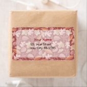 Marsala-bladpatroon Etiket (Insitu)