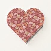 Marsala-bladpatroon Notitieboek (Achterkant)