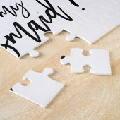 Marsala Bloemen | Bruidsmeisje Voorstel Puzzel Legpuzzel (Zijkant)