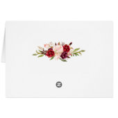 Marsala Bloemenmuziek Piano Keyboard Dank u (Achterkant Horizontaal)