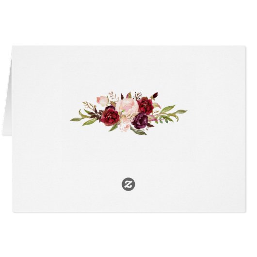 Marsala Bloemenmuziek Piano Keyboard Dank u (Achterkant Horizontaal)