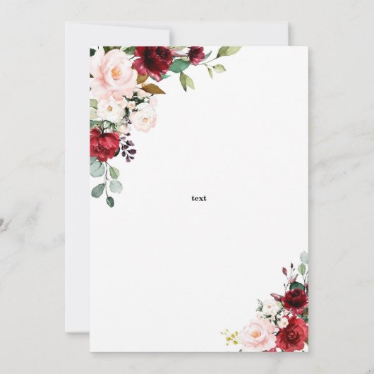 Marsala Bloemenverrassing 60e verjaardag Kaart (Achterkant)