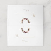 Marsala Bloemrijke Geweien Navy Blauwe Herfst Tafe (Buitenkant ongevouwen)