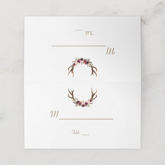 Marsala Bloemrijke Geweien Navy Blauwe Herfst Tafe (Buitenkant ongevouwen)