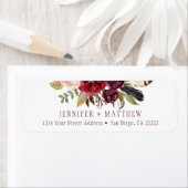 Marsala Boho Bloemengroen Retouradres | Etiket (Insitu)