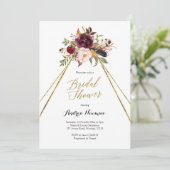 marsala bordeaux tipée invitation à la douche de n (Debout devant)