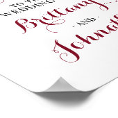 Marsala Bourgogne Automne Élégante Affiche de bien (Coin)