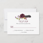 Marsala Bourgogne Blanc Rouge Roses Boho RSVP (Devant)