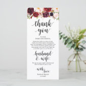 Marsala Bourgogne, Carte de remerciements du lieu (Debout devant)