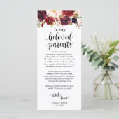 Marsala Bourgogne, Carte de remerciements du lieu (Debout devant)