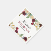 Marsala Bourgogne Rode Herfst Baby shower Tafelpap Servet (Hoek)