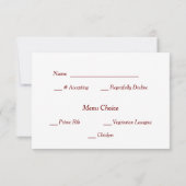 Marsala Bronze Rozen Floral Wedding RSVP (Achterkant)