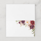 Marsala Burgundy Place Cards (Buitenkant ongevouwen)