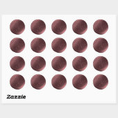Marsala Calligraphie Monogramme Stickers cire (Feuille)