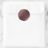 Marsala Calligraphie Monogramme Stickers cire (Sac)