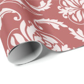 Marsala Classic Damask Pattern Cadeaupapier (Rol Hoek)