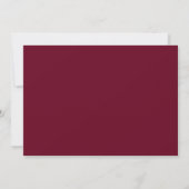 Marsala | Elegant script bruiloft uitnodiging (Achterkant)