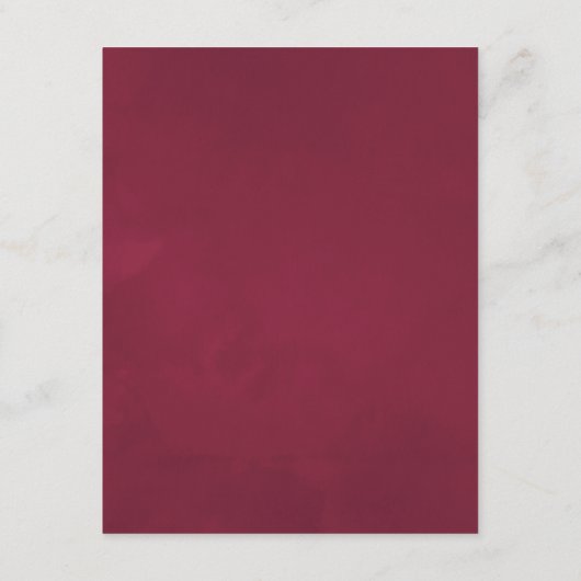 Marsala en Blush Bloemen Bruiloft Gast Details Informatiekaartje (Achterkant)