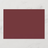 Marsala en Ivory Bruiloft Informatie Gast Informatiekaartje (Achterkant)