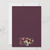Marsala en Ivory Waterverf Rozen Wedding Kaart (Achterkant)