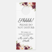 Marsala en roze bloemenbruiloft deur hangers (Voorkant)