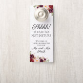 Marsala en roze bloemenbruiloft deur hangers (Op knop)