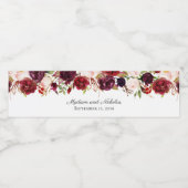 Marsala et Mariage rose Étiquettes de bouteille d' (Étiquettes simples)