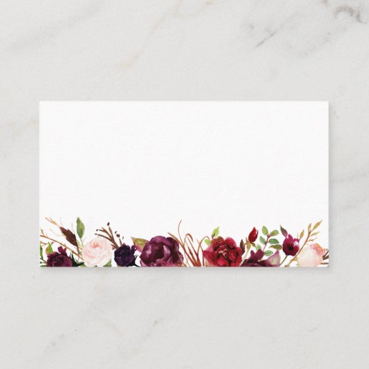 Marsala et Mariage rose Site Web Insérer des carte (Dos)