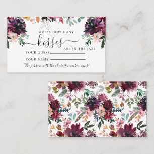 Marsala Fleurs Combien de Baisers Douche Carte de 