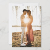 Marsala Floral & Navy Save the Date Invitation Kaart (Achterkant)