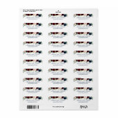 Marsala Floral Wedding Retouradres Labels (Full Sheet)