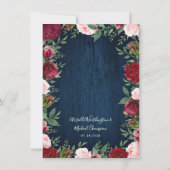 Marsala Floral Winter Rustic Wedding Invitations (Dos)