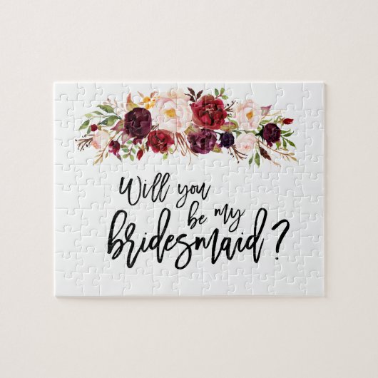 Marsala Florals | Puzzle de proposition de Bridesm (Horizontal)