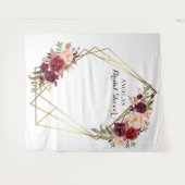 Marsala flowers Bridal Shower photo backdrop Wandkleed (Voorkant (horizontaal))