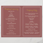 Marsala foliage met lijst bruiloft (Achterkant)