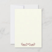 Marsala gebladerte krans lijst bruiloft RSVP (Achterkant)