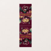 Marsala Gold Peony Mariages anneaux Numéro de tabl (Outside Unfolded)