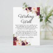 Marsala & Mariage rose Floral Envie de cartes de p (Debout devant)